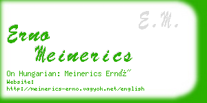 erno meinerics business card